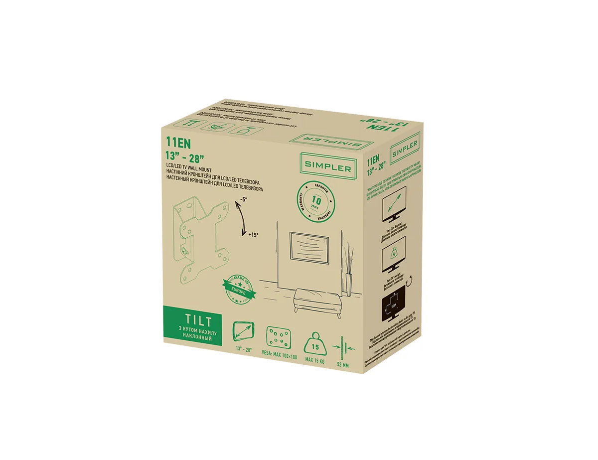 Крепление ТВ с углом наклона Simpler 11EN 18-28"