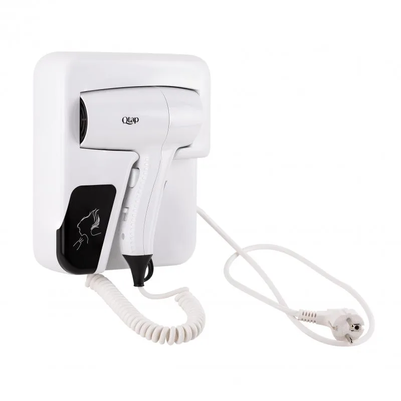 Фен настенный Qtap F1200RNP 1200 Вт ABS пластик 195х90х245 мм белый