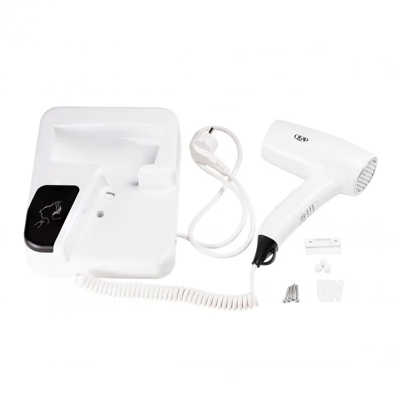 Фен настенный Qtap F1200RNP 1200 Вт ABS пластик 195х90х245 мм белый