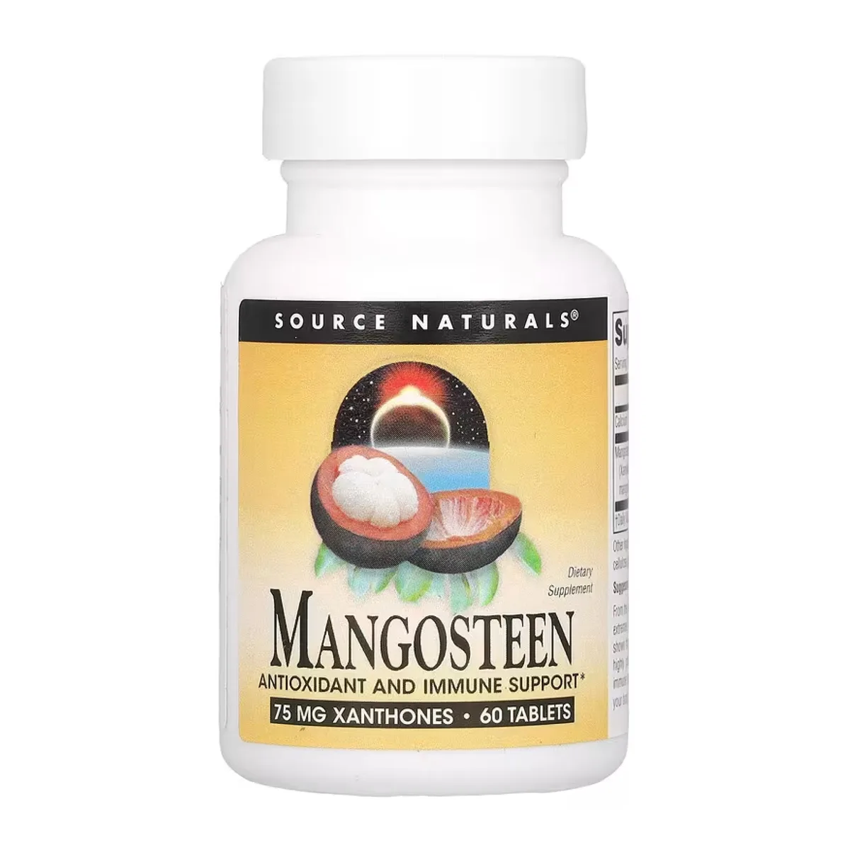 Mangosteen Source Naturals 75 мг 60 таблеток Антиоксидантна підтримка імунітету