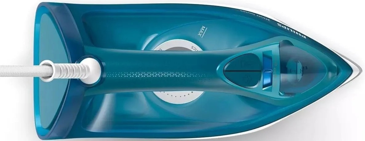 Паровий утюг Philips 3000 серії, 2600 Вт, 300 мл, паровий удар - 200 г, постійна пара - 40 г, керамічна підошва, синій.