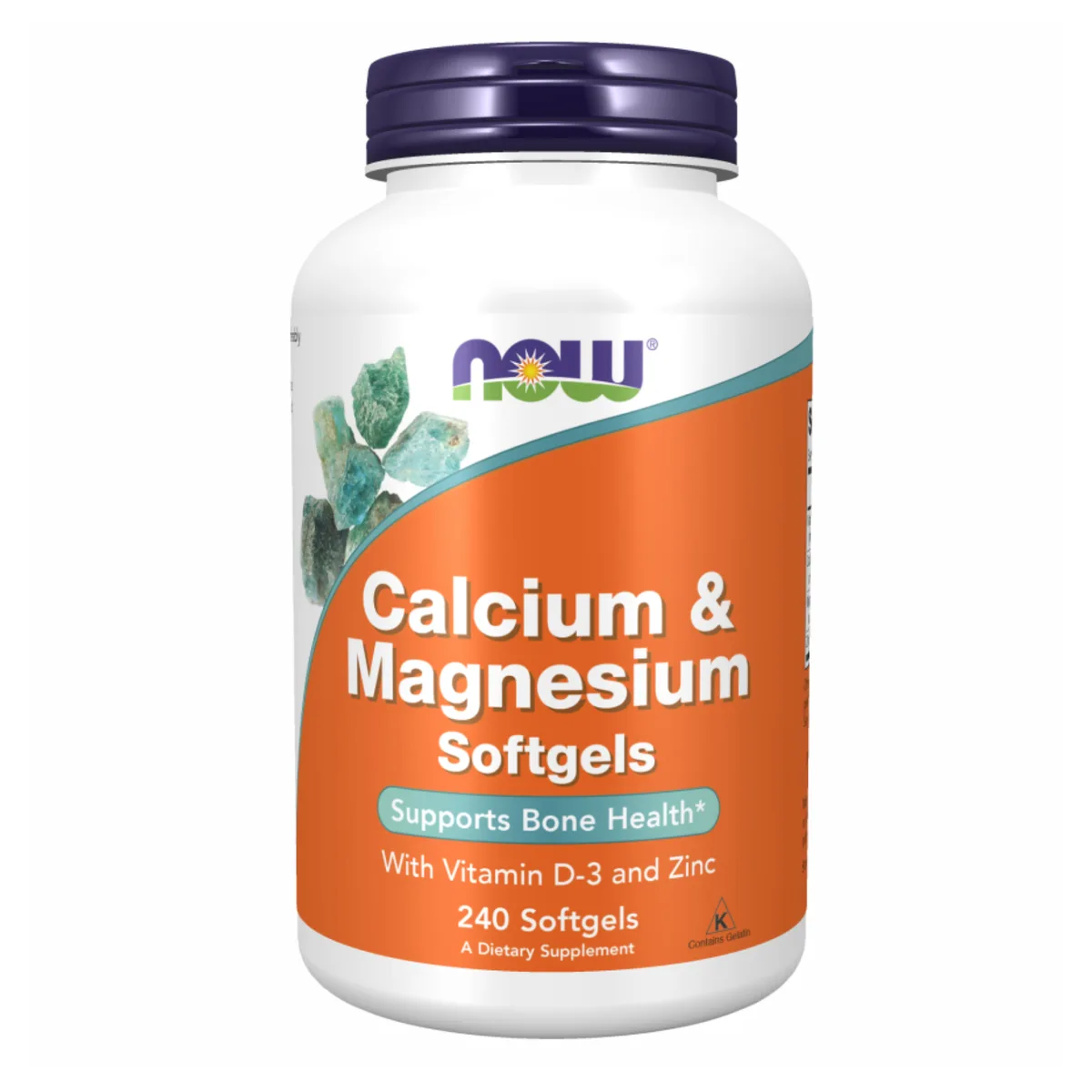 Now Foods Calcium-Magnesium+D 240 softgels с витамином D-3 и цинком