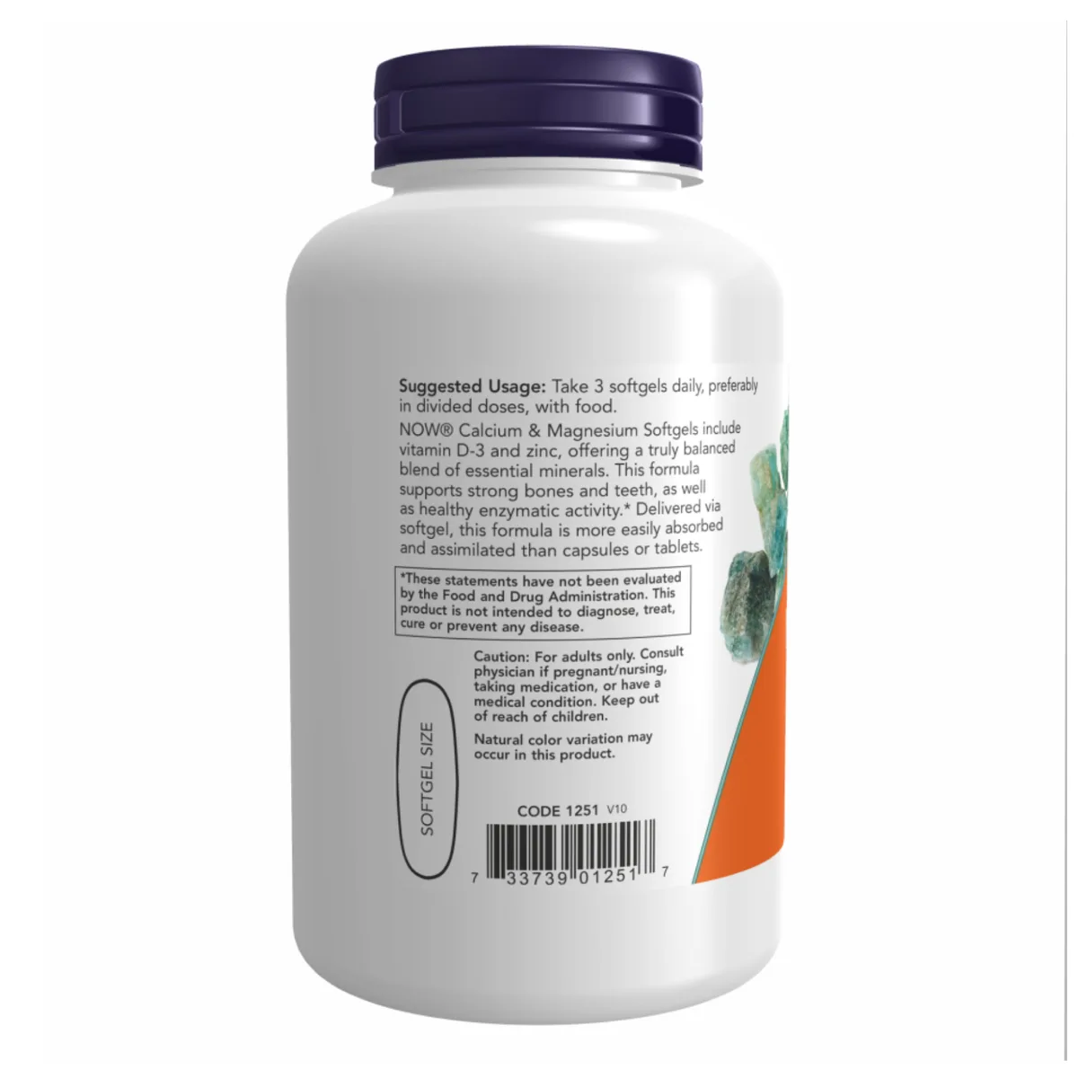 Now Foods Calcium-Magnesium+D 240 softgels с витамином D-3 и цинком