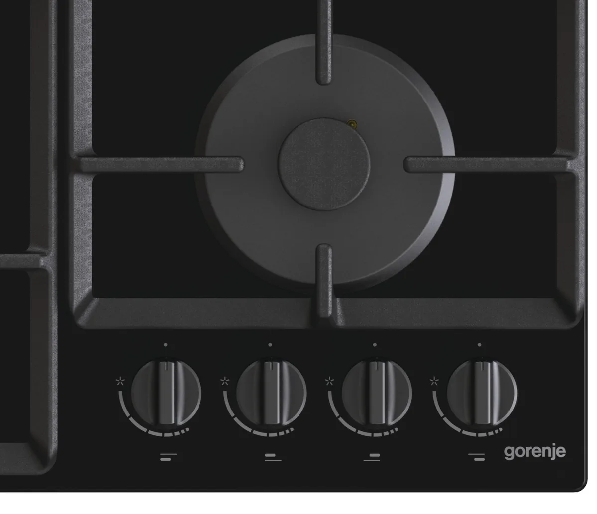 Газова варильна поверхня Gorenje Загартоване скло 60х52 см Чорна 4 конфорки