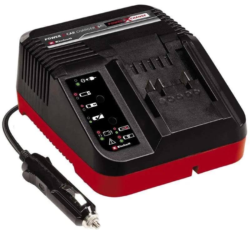 Зарядний пристрій Einhell Power X-Car 18В 3А для автомобілів, вага 0.32 кг.