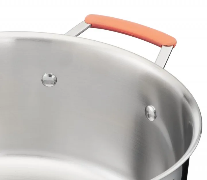 Комплект кухонного посуду Tefal Opti Space, 6 предметів, з нержавіючої сталі, силікону та скла.