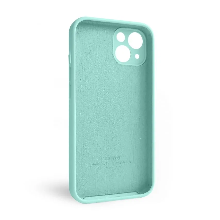 Чохол силіконовий для iPhone 13  бирюзовий закрита камера
