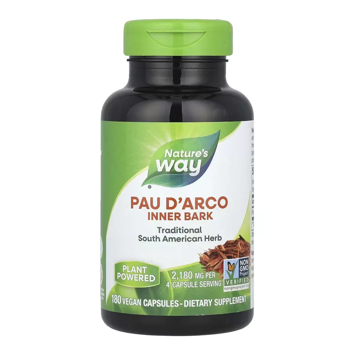 Пау Д'Арко внутрішня кора Nature's Way веганські капсули 180 vcaps без глютену