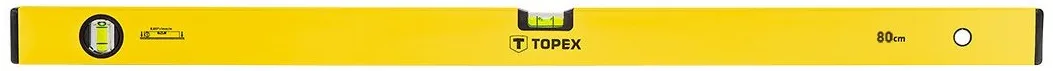 Рівень TOPEX 500, 80 см, 2 капсули, алюмінієвий.
