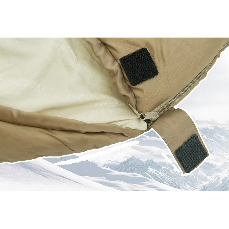 Спальный мешок с капюшоном Naturehike, полиэстер, 210х80 см, коричневый.