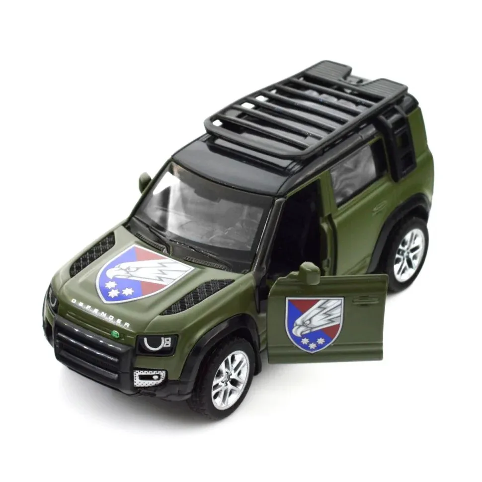 Автомодель металлическая 1:43 Land Rover Defender 110 Зеленая 25 ОПДБр ProDobro