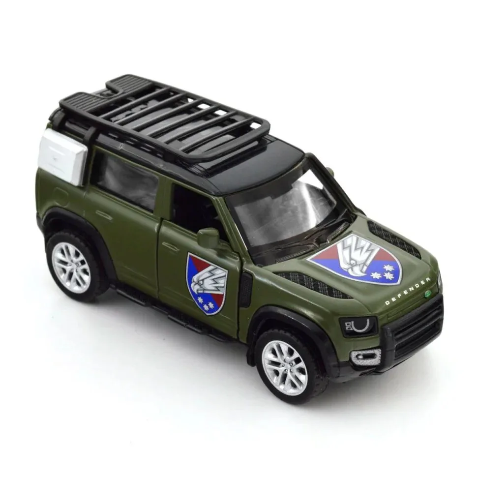 Автомодель металлическая 1:43 Land Rover Defender 110 Зеленая 25 ОПДБр ProDobro
