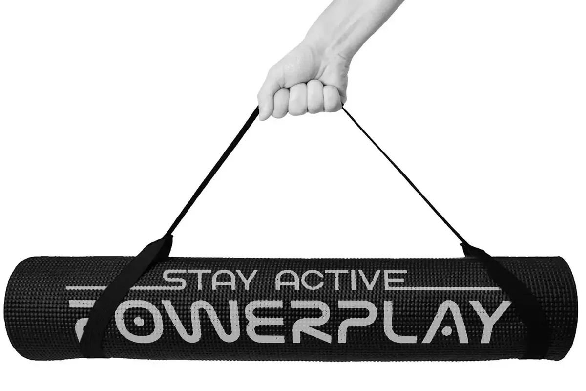 Килимок для йоги Active Point ПВХ 173х61 см Чорний 6 мм
