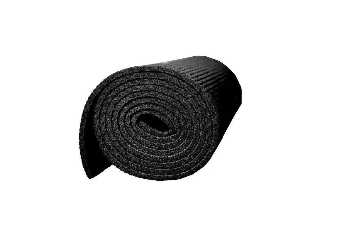 Килимок для йоги Active Point ПВХ 173х61 см Чорний 6 мм