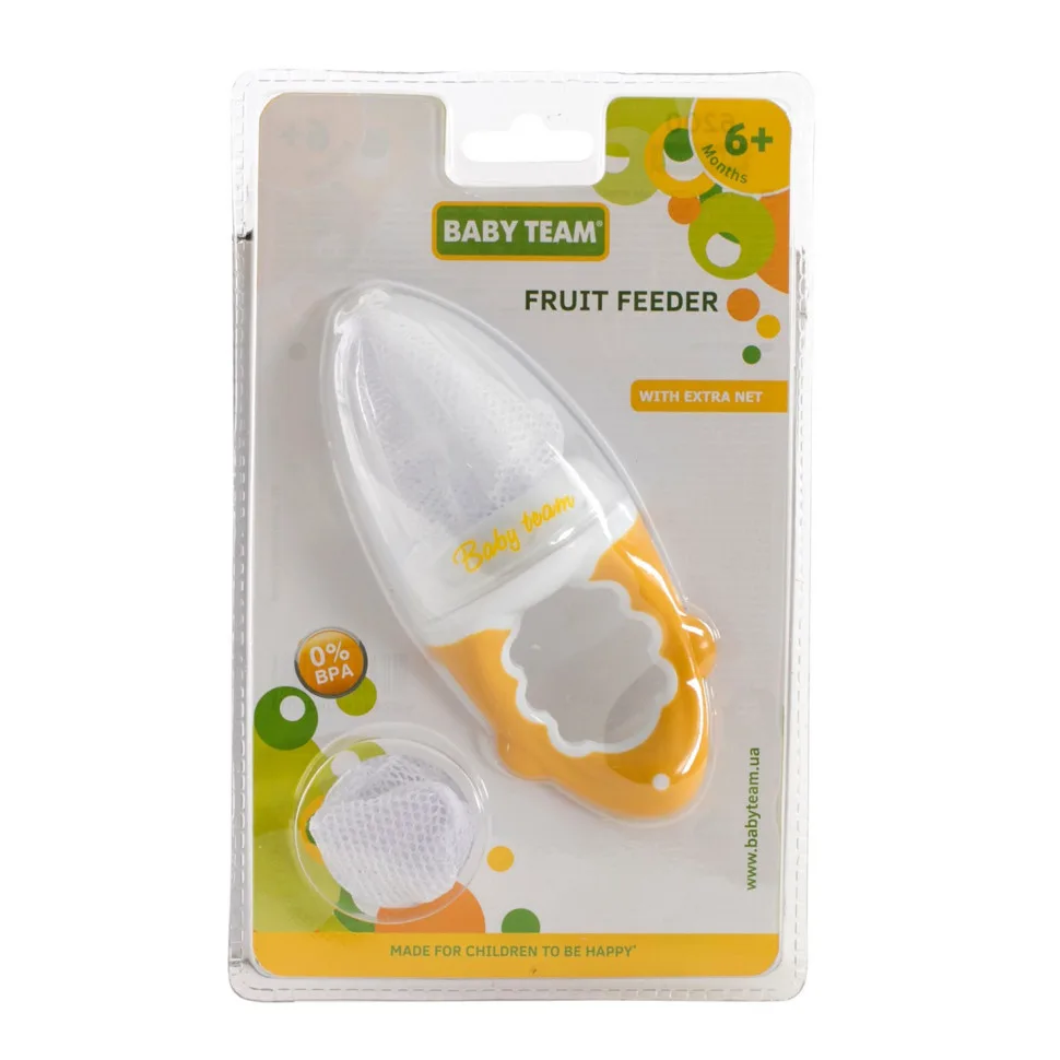 Ниблер для прикорма BABY TEAM сеточка жёлтая 6200