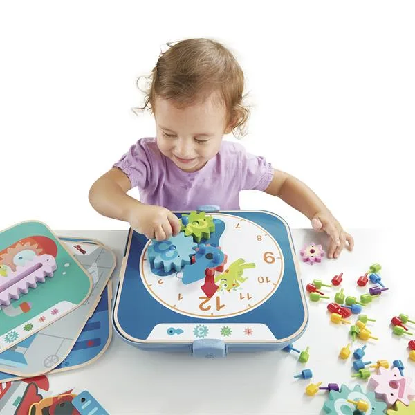 Игровой набор Hape деревянные шестеренки 115 элементов разноцветные