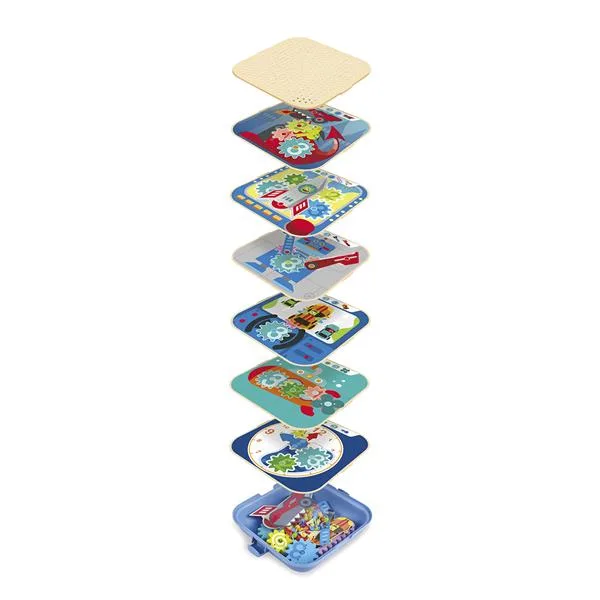 Игровой набор Hape деревянные шестеренки 115 элементов разноцветные