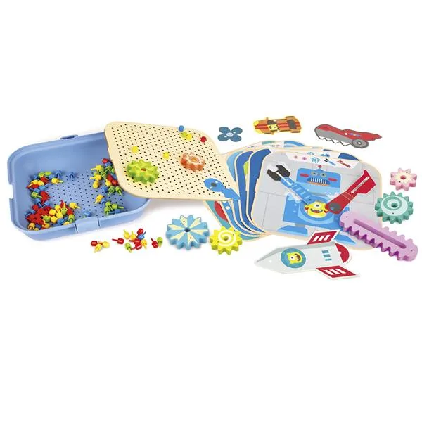 Игровой набор Hape деревянные шестеренки 115 элементов разноцветные