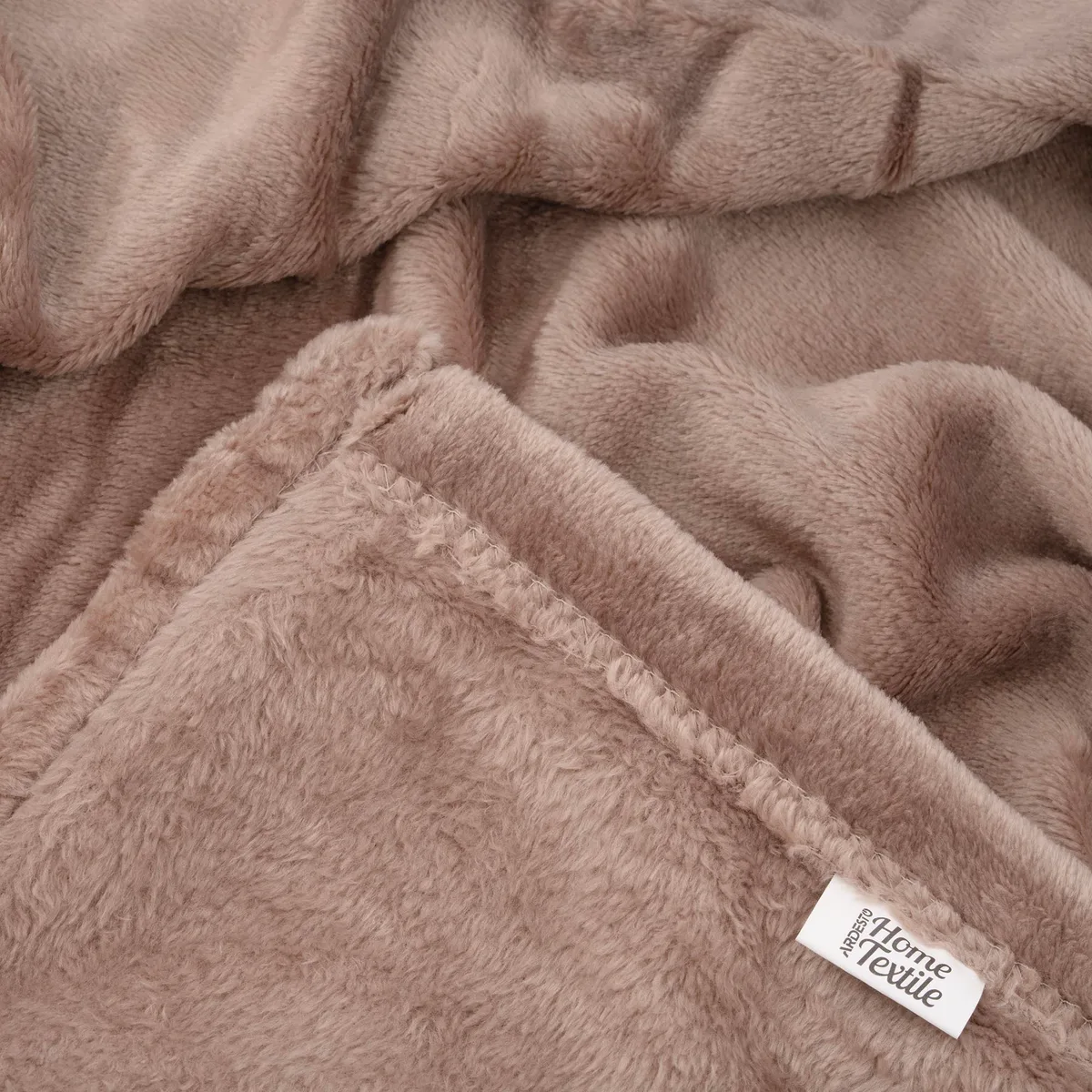 Плед ARDESTO Flannel 160х200см бежевий теплий покривало для дому і пікніка 100% поліестер
