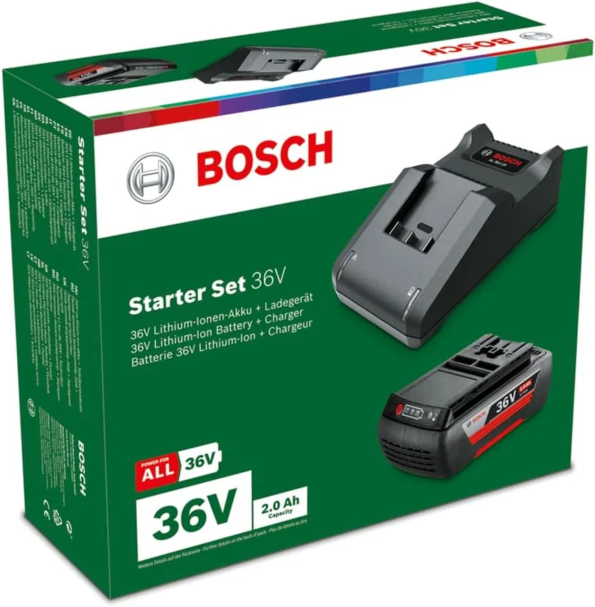 Акумулятор і зарядний пристрій Bosch GBA 36V 2.0Ah для садової техніки електроживлення енергія