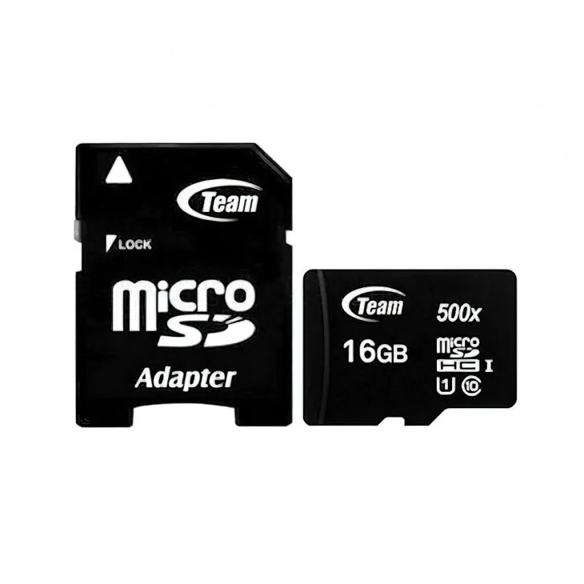 Карта пам'яті Team MicroSDHC 16Гб Class 10 з SD-адаптером