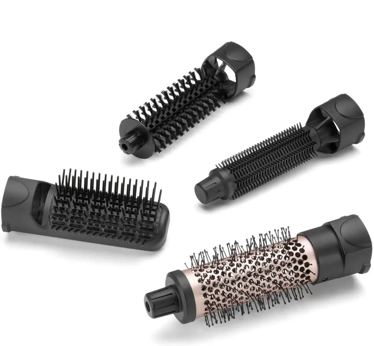 Фен-щітка Babyliss ідеального завершення, 1200Вт, 3 режими, іонізація, холодний обдув, керамічне покриття, чорний.