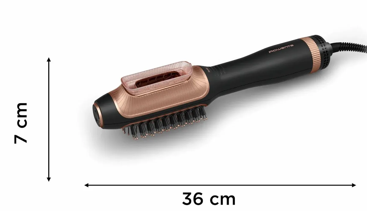 Фен-щітка Rowenta Reverso DryBrush 2в1 1200 Вт 3 режими іонізація холодне обдування 2 насадки кераміка чорна