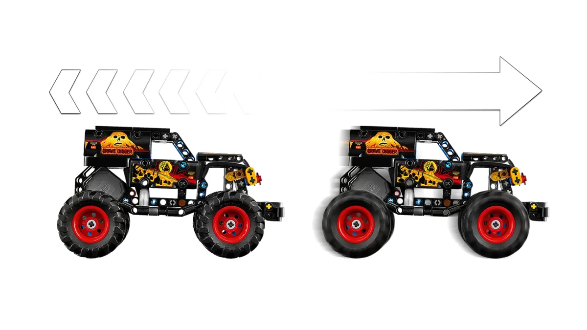 Конструктор LEGO Technic  Monster Jam™ Grave Digger™ Вогонь і лід
