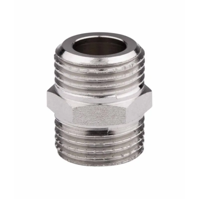 Ниппель равнопроходной Thermo Alliance Forte 1 1/2" внешний латунь никелированная