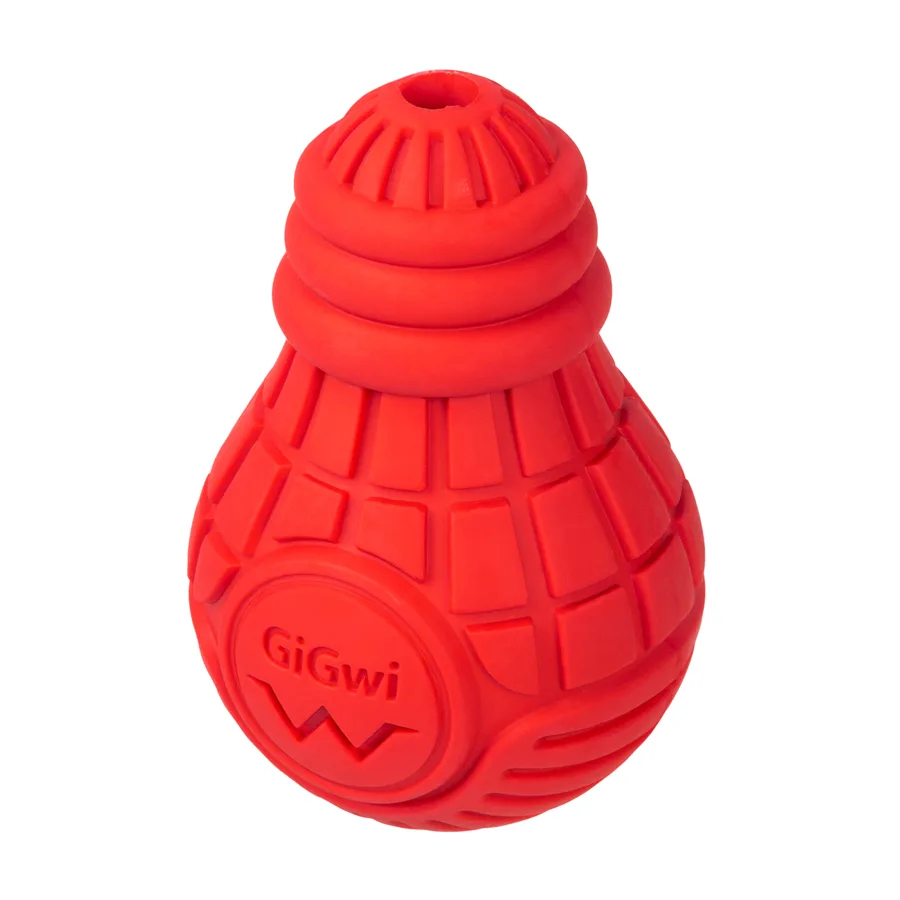 Іграшка для собак GiGwi Bulb Rubber 11x7 см гума M червона
