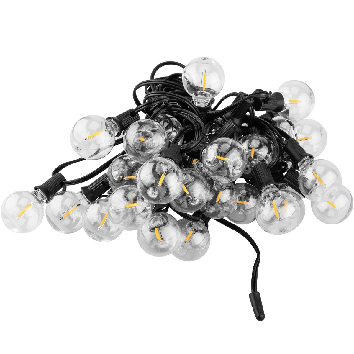 Сонячна гірлянда LumiLED пластикова 15,05 м чорна 30 LED тепле світло 2700 K IP44
