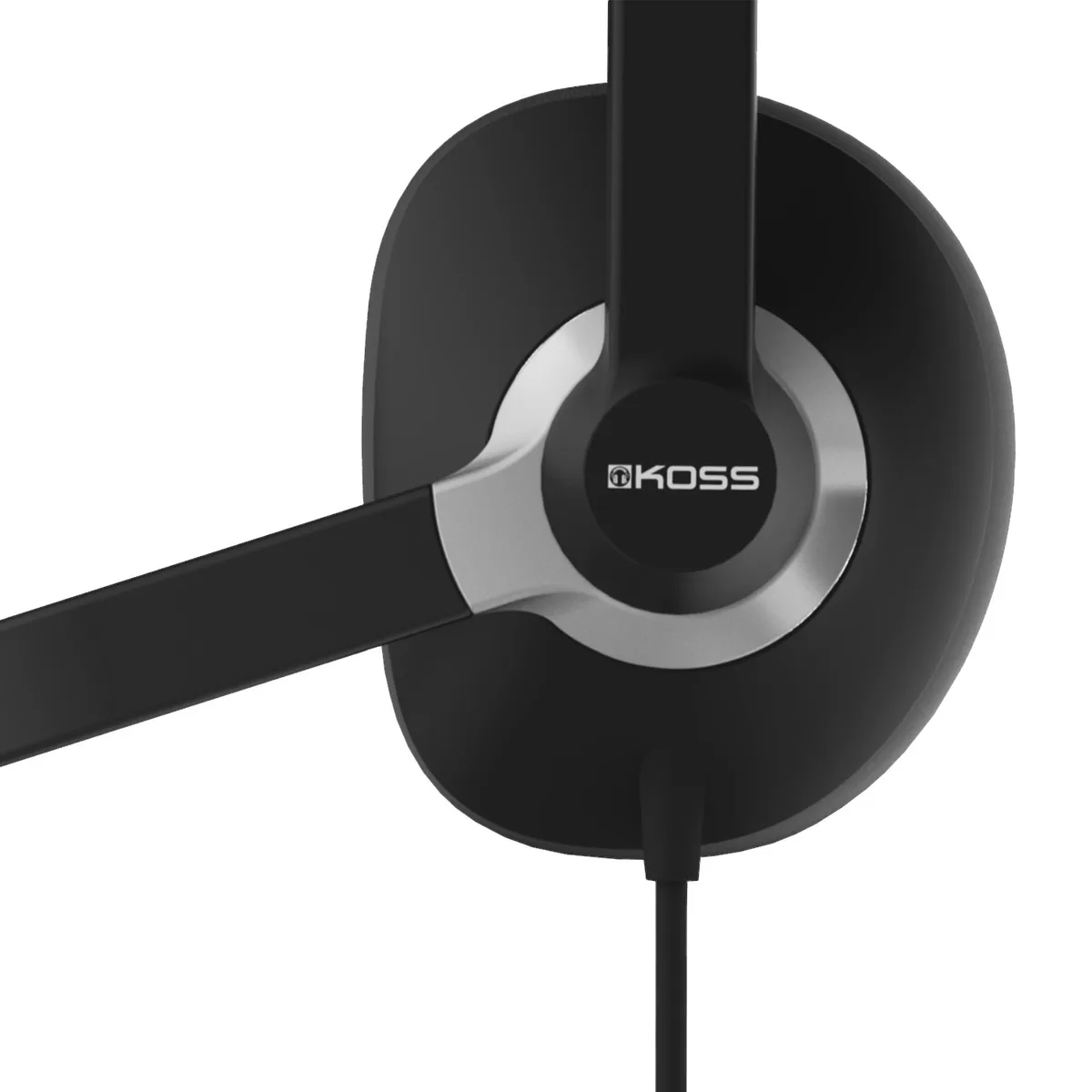 Компьютерная гарнитура стерео On-Ear Koss CS300, USB, Uni Mic, 2.4м, Черный