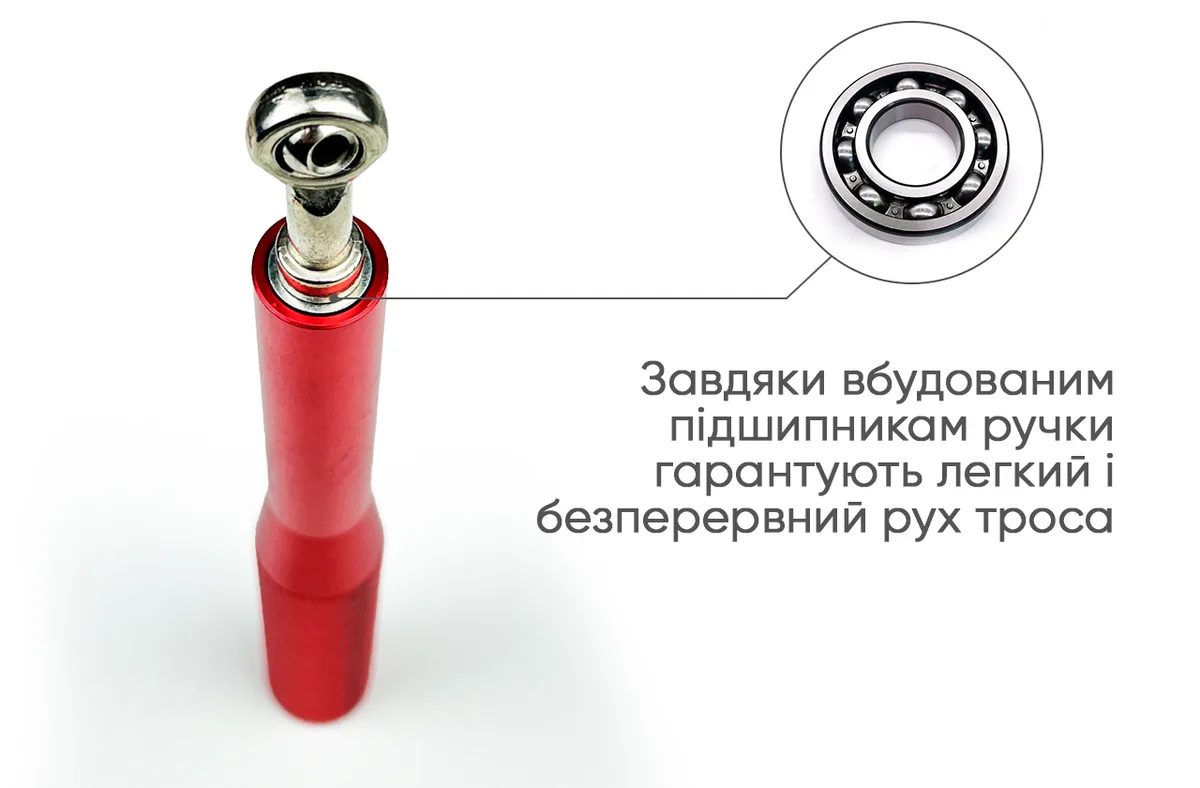 Скакалка EasyFit алюмінієва 3 метри червона зі сталевим тросом