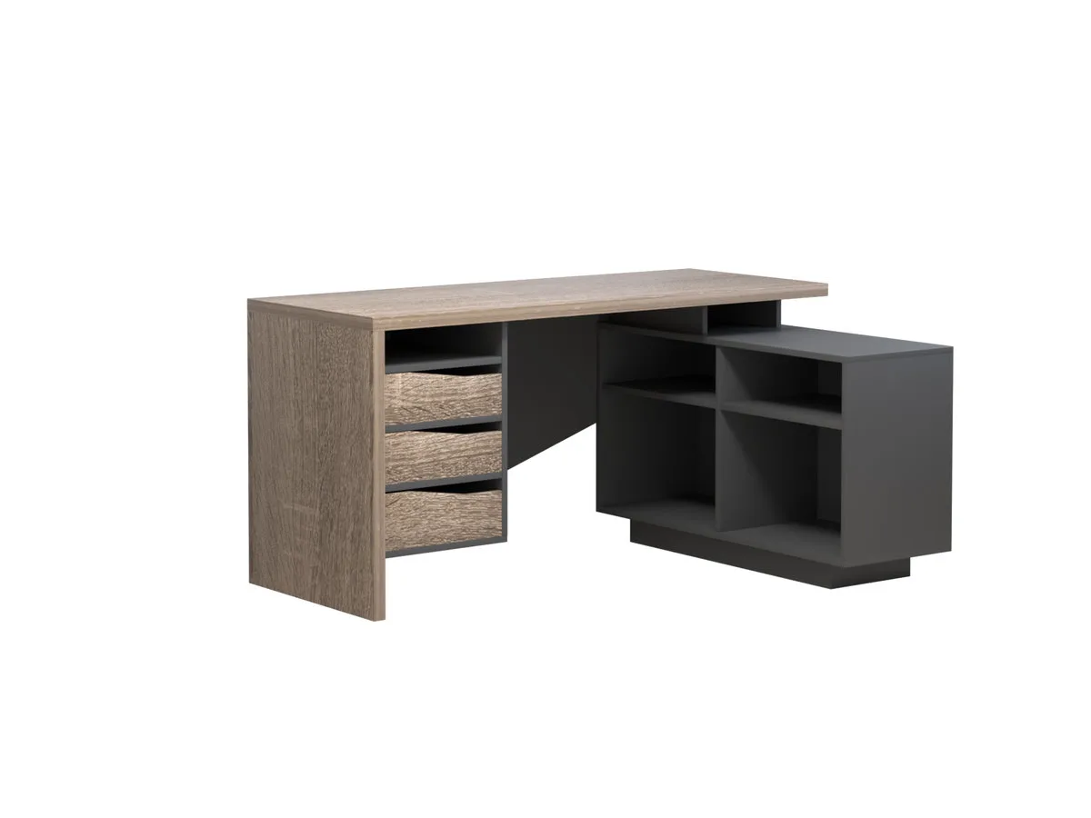 Письменный стол Интарсио ДСП 1575х786 дуб сонома трюфель антрацит