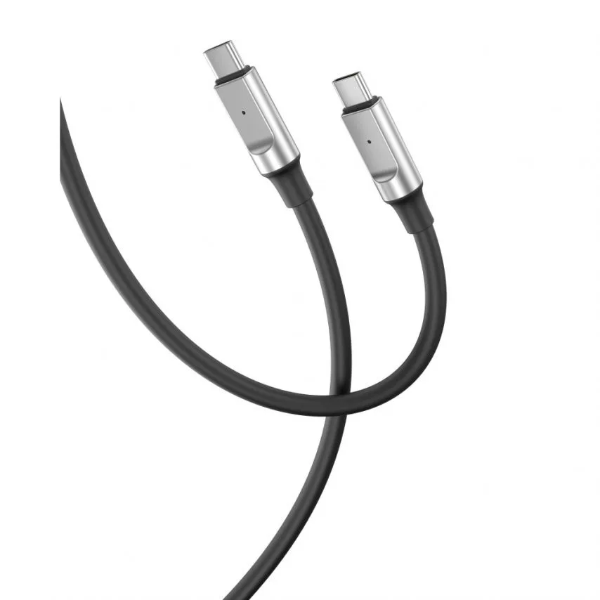Кабель USB Type-C до Type-C 60W XO силіконовий 1м чорний