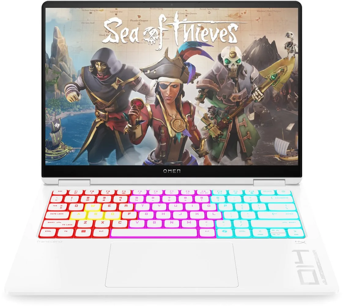 Ноутбук HP OMEN Transcend 14-fb1008ua 14" 3K OLED, Intel U7-255H, 32GB, F1TB, NVD5060-8, DOS, білий