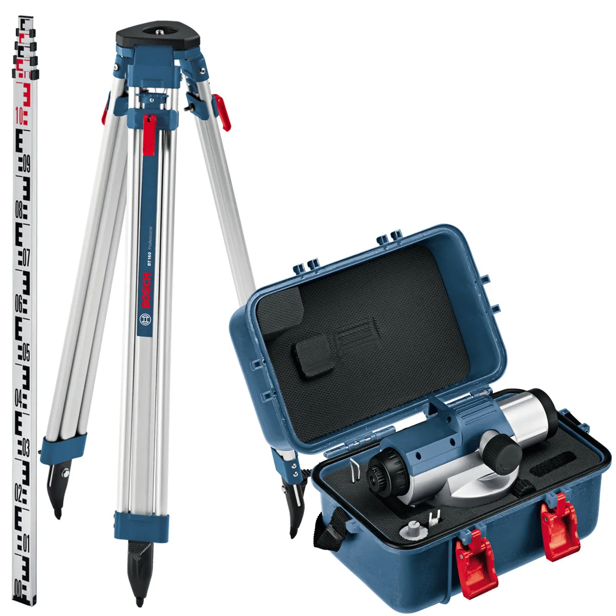 Нівелір оптичний Bosch Professional до 100м ±1,6мм/30м для будівництва зум х26 водостійкий IP54