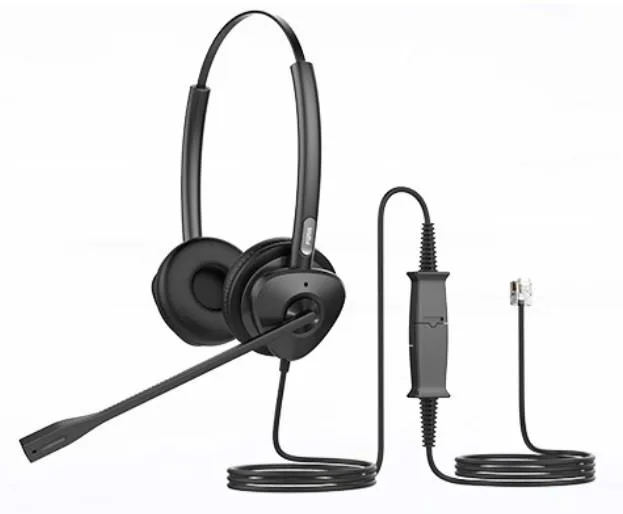 Гарнитура Dual Fanvil HT302, 1xRJ9, сгибаемый на 260° кронштейн стрелы, технология ENC и шумоподавление.