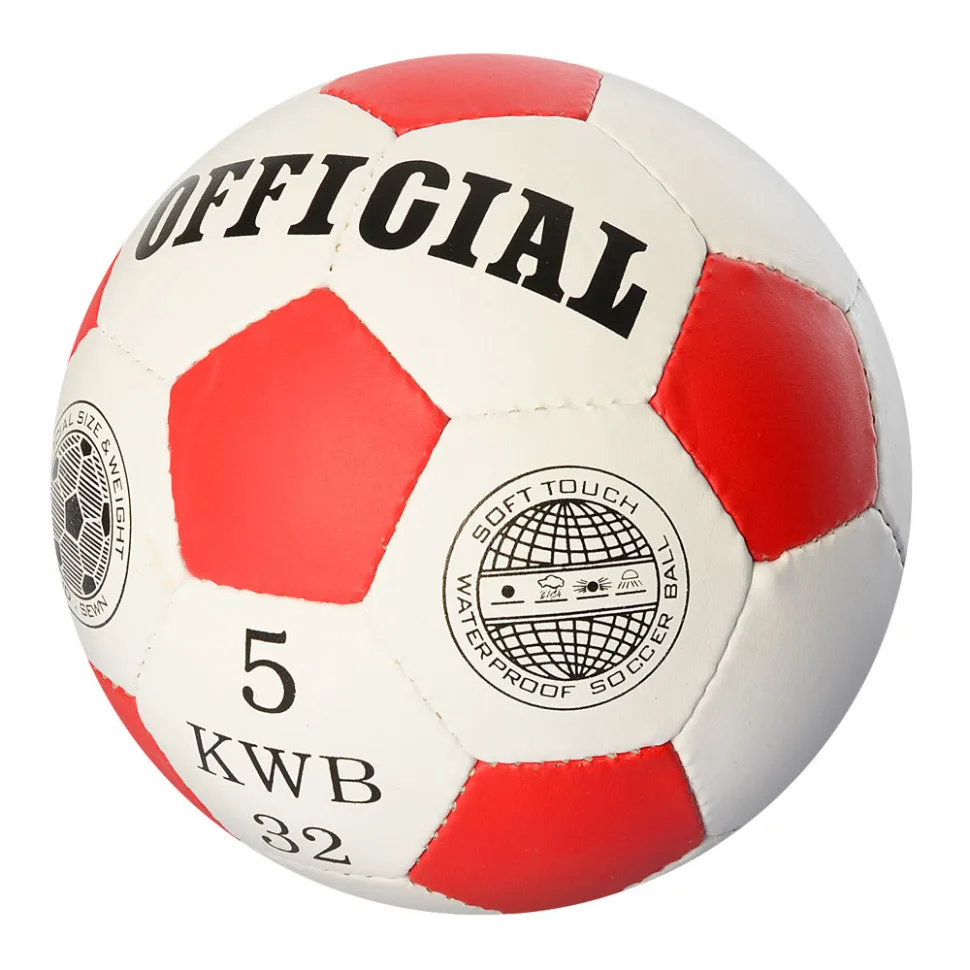 Футбольний м'яч OFFICIAL PU шкіра розмір 5 Червоний