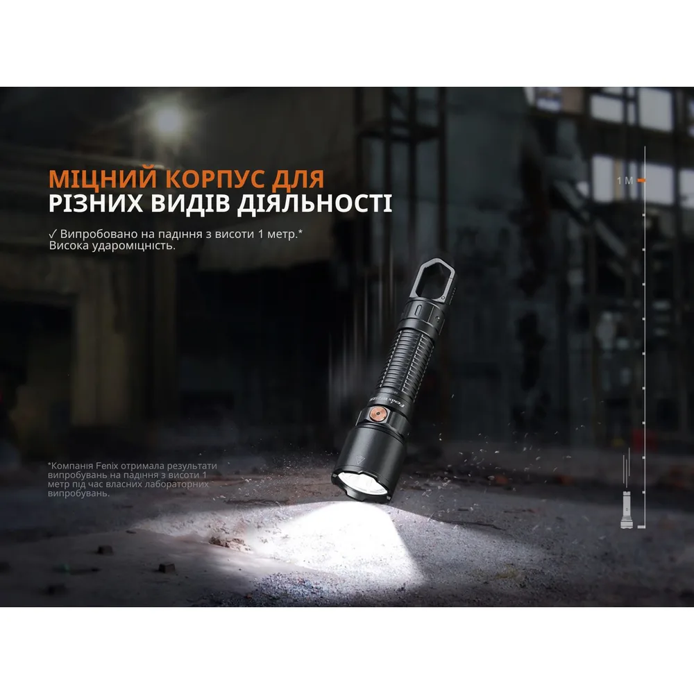 Ліхтар професійний Fenix алюміній 182х40х40 мм білий УФ