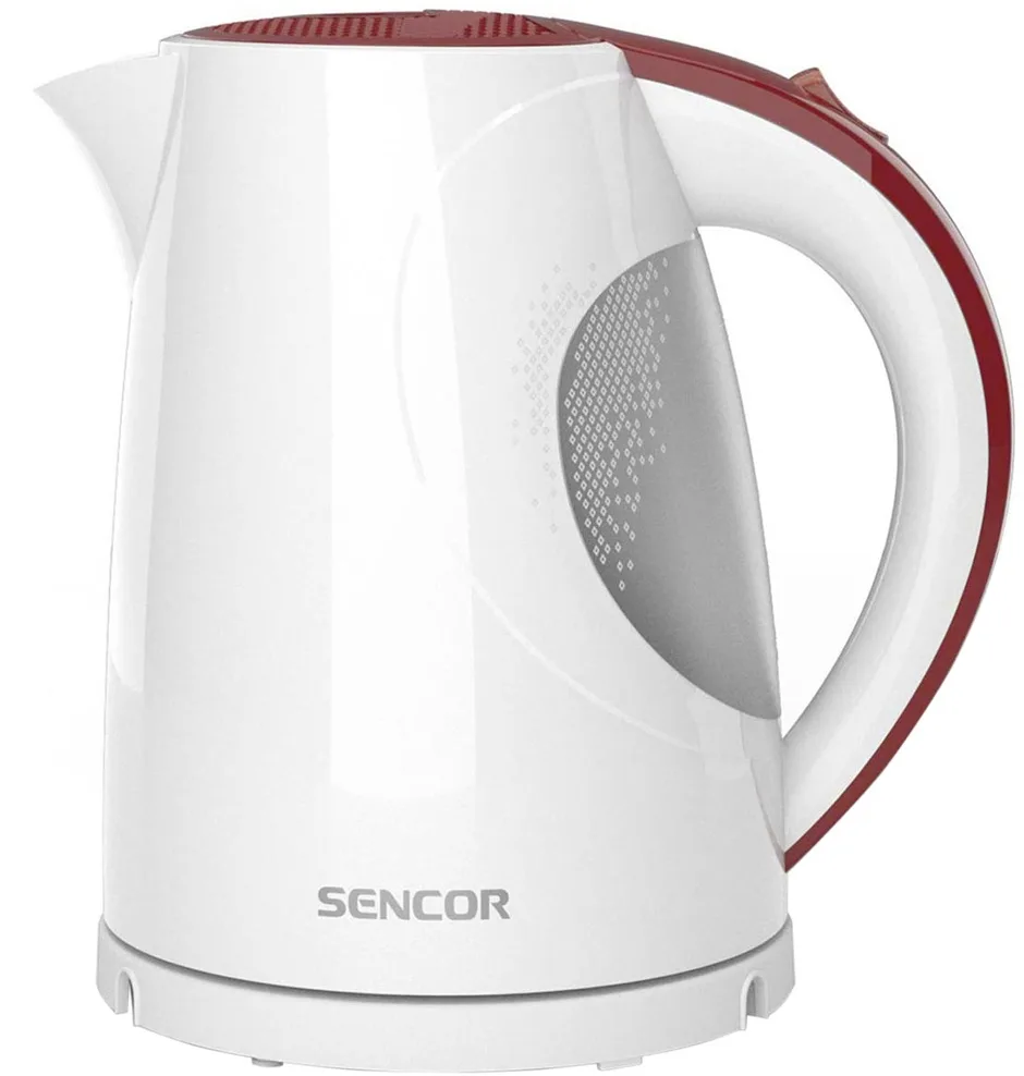 Електрочайник Sencor пластик 1,5 л білий червоний 2200 Вт
