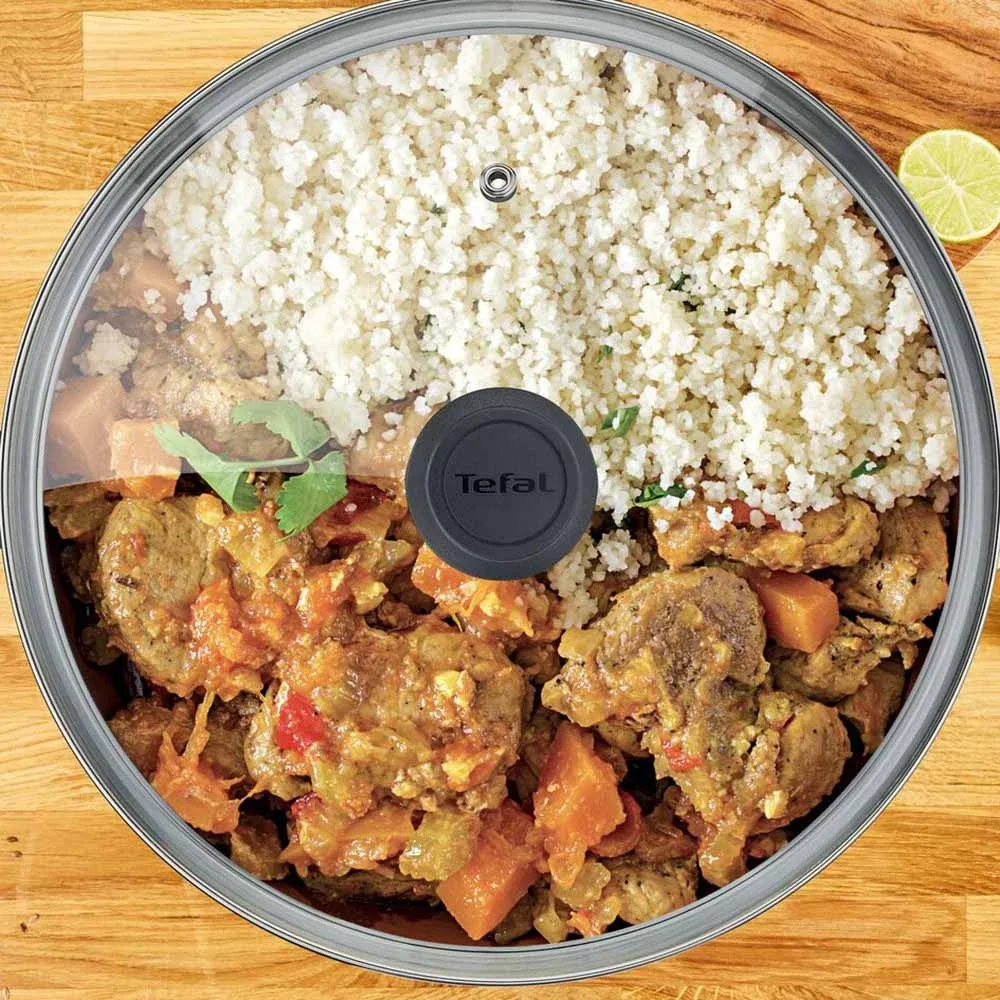 Набір кухонного посуду Tefal Delicious, 6 предметів, з нержавіючої сталі, бакеліту та скла.