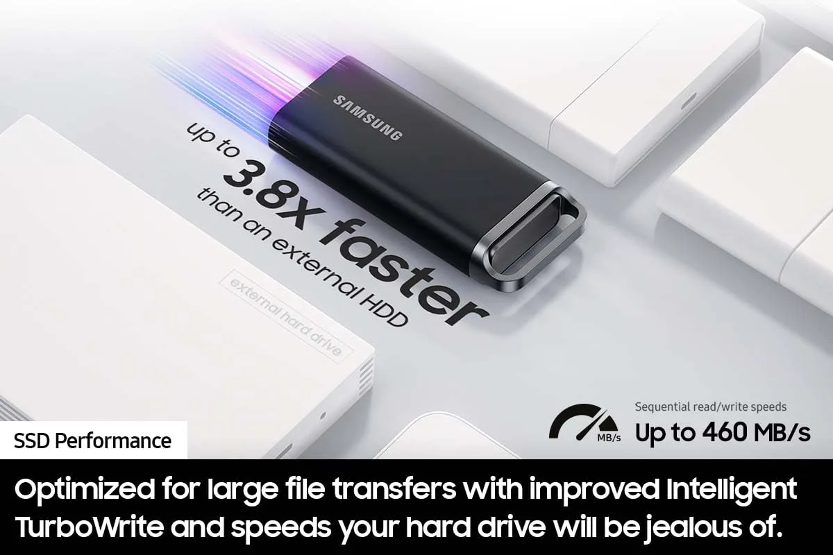 Портативний SSD Samsung 4TB USB 3.2 Gen 1 Type-C T5EVO