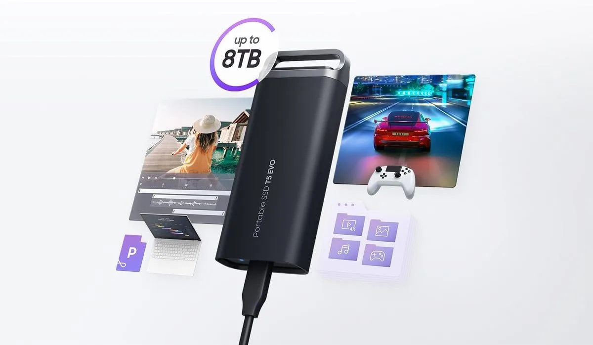 Портативний SSD Samsung 4TB USB 3.2 Gen 1 Type-C T5EVO