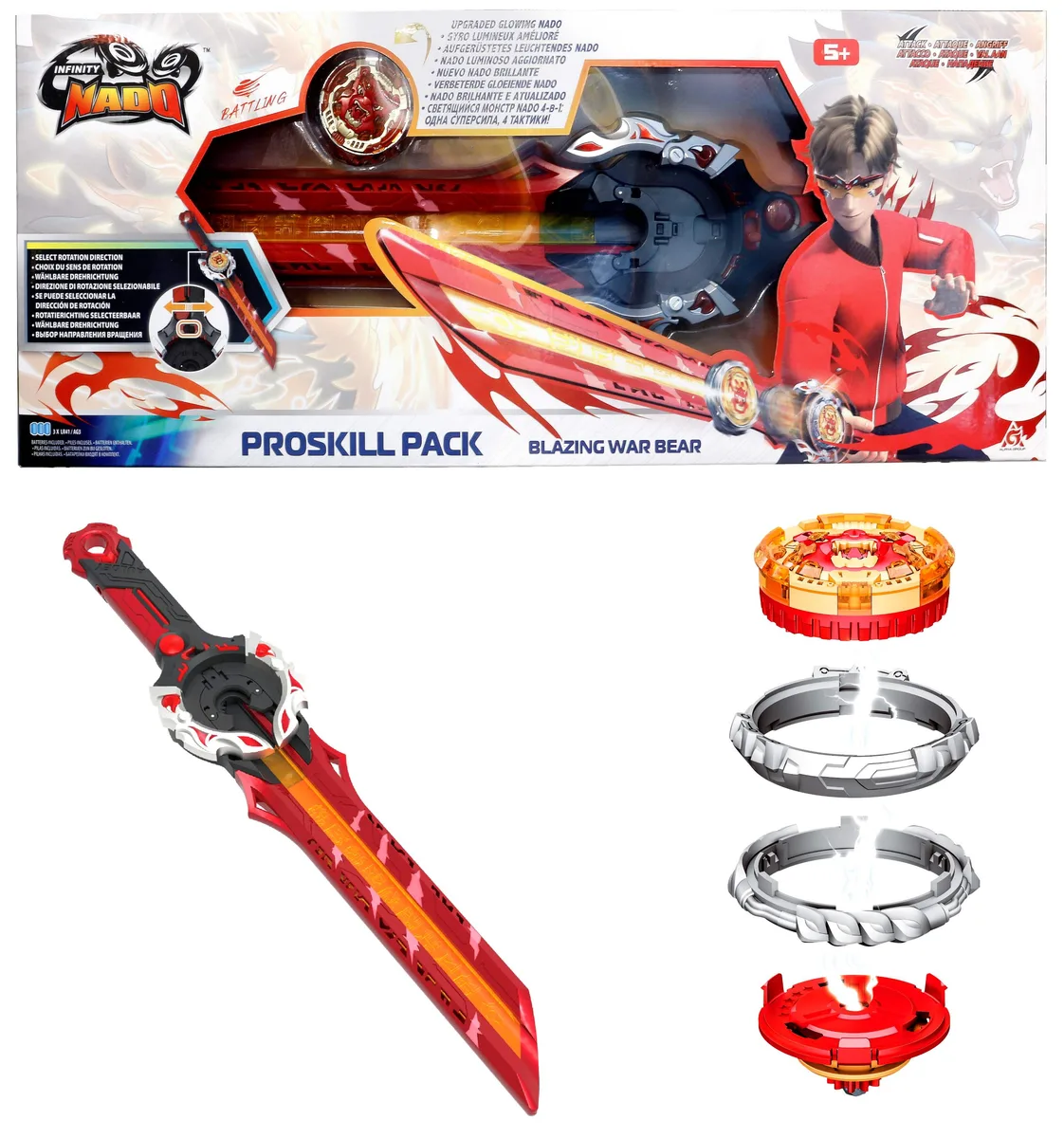 Волчок Infinity Nado VI Proskill Pack Горящий Боевой Медведь (Blazing War Bear)