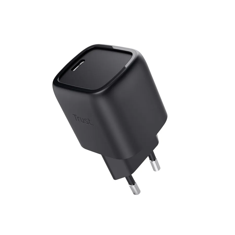 Зарядний пристрій мережевий Trust Maxo 30Вт, GaN, USB-C, PD/PPS, чорний