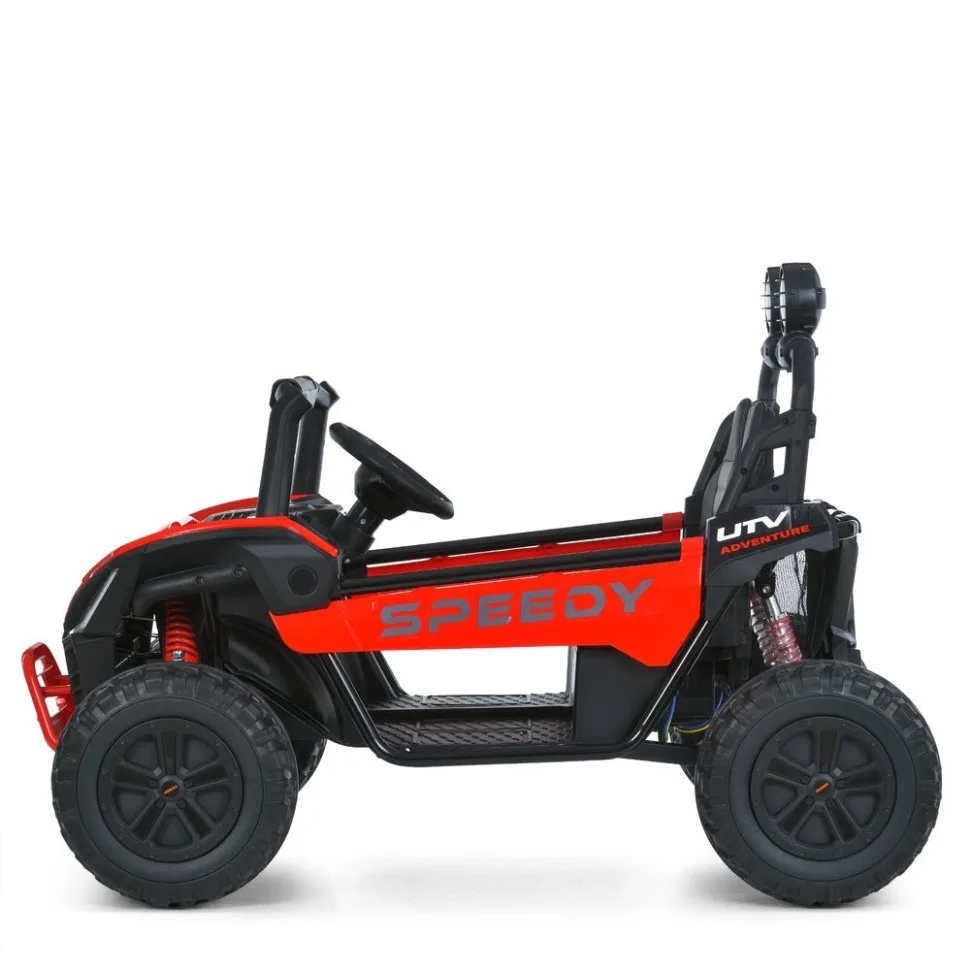 Дитячий електромобіль Bambi Racer джип екокожа 122х80х83 см Чорний