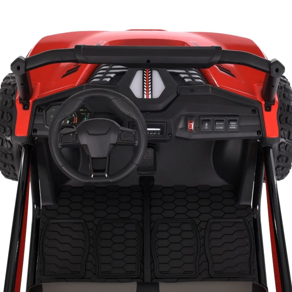 Дитячий електромобіль Bambi Racer джип екокожа 122х80х83 см Чорний