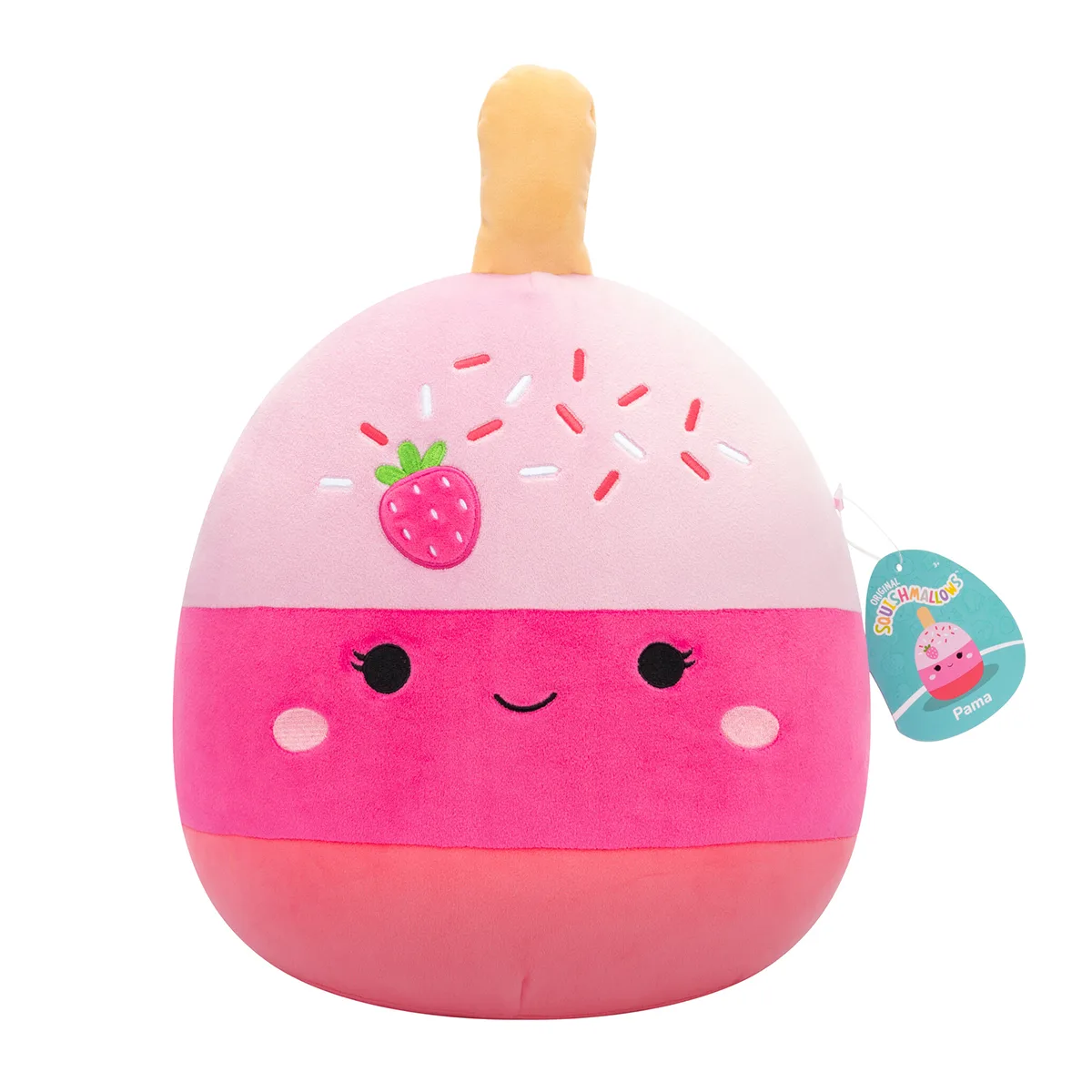 М'яка іграшка Squishmallows Полуничний кейк-поп поліестер 30 см