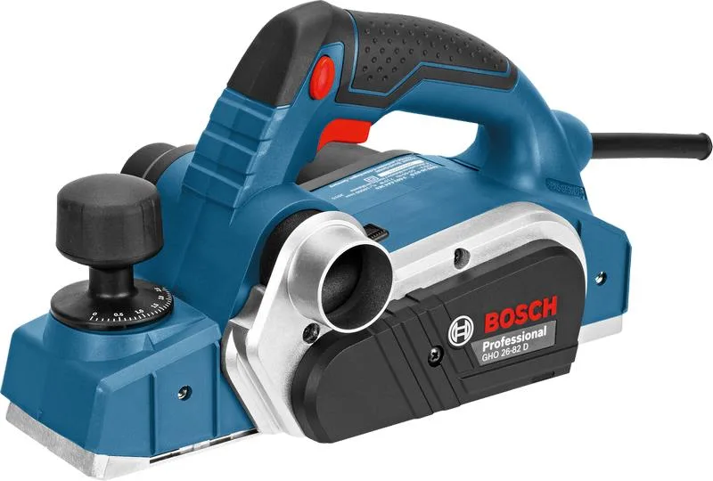 Електричний рубанок Bosch Professional GHO 26-82 D, потужність 710 Вт, ширина стругання 82 мм, глибина обробки до 2.6 мм, вага 2.6